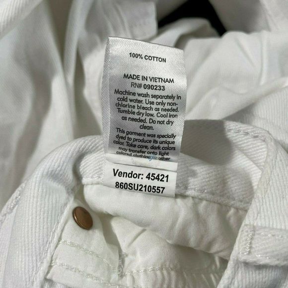 Pacsun Women Ultra High Rise Slim Jeans Size 30 White Distressed - Picture 8 of 11